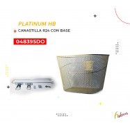 (048395DO) CANASTILLA R-24 DORADO CON BASE PLATINUM-HB
