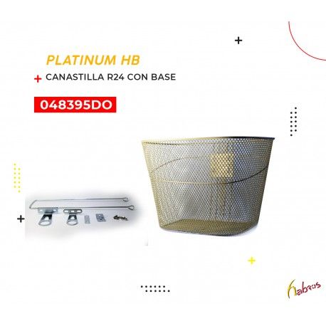 (048395DO) CANASTILLA R-24 DORADO CON BASE PLATINUM-HB