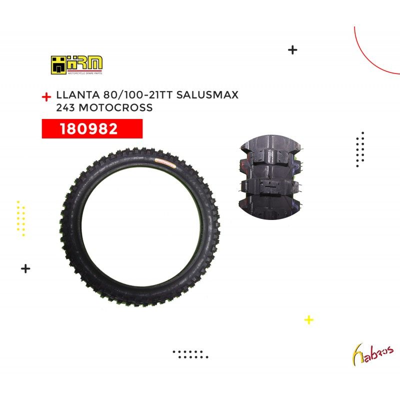 (180982) LLANTA 80/100-21TT  F-243  SALUSMAX