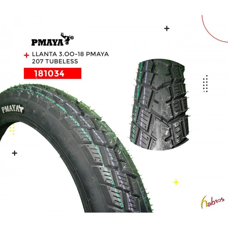 (181034) LLANTA 3.00-18  PMAYA  207  TUBELESS