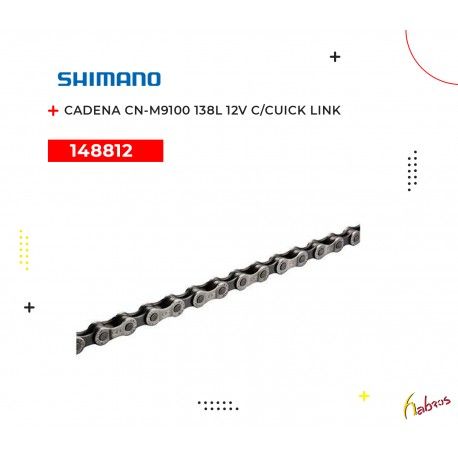 (148812) CADENA  CN-M9100  138L XTR  12 VEL C/Q LINK  SHIMANO