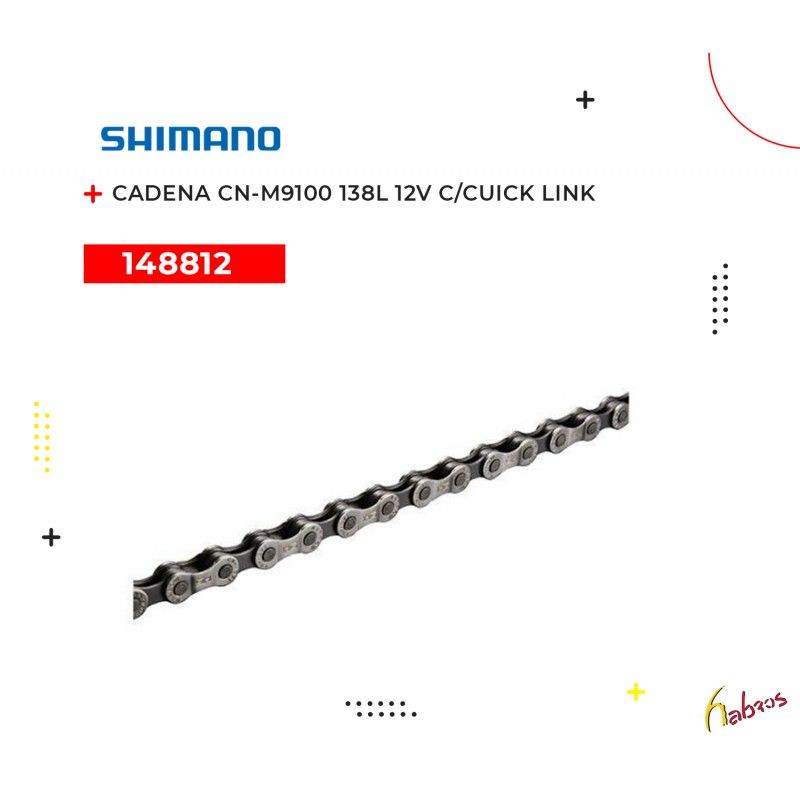 (148812) CADENA  CN-M9100  138L XTR  12 VEL C/Q LINK  SHIMANO