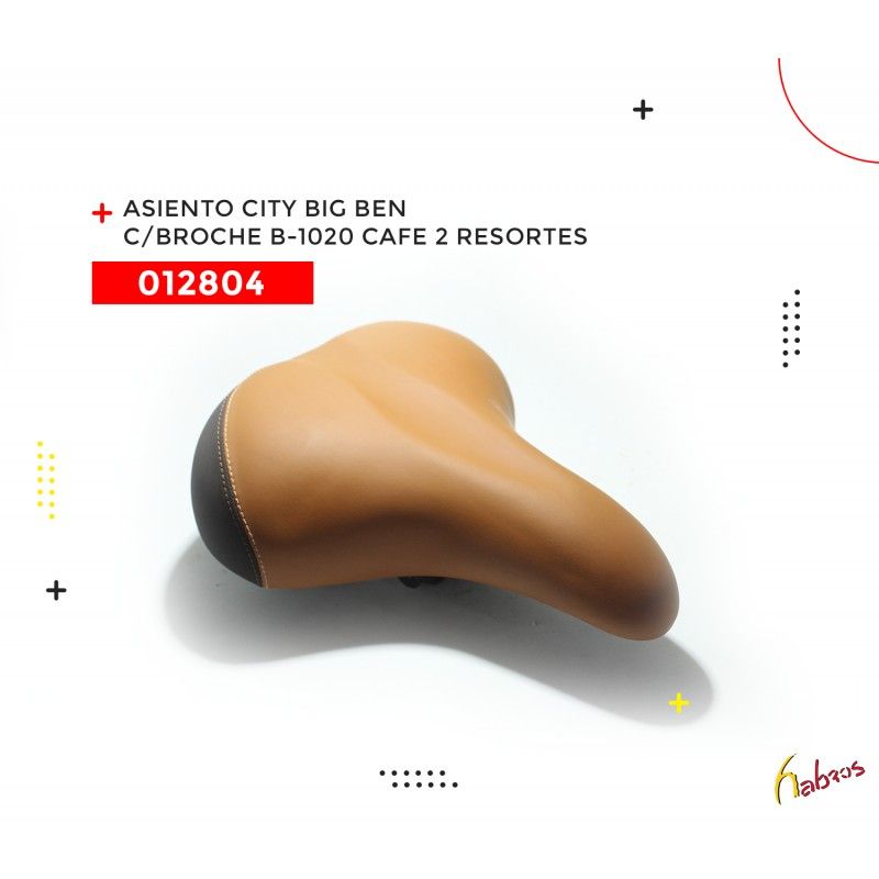 (012804) ASIENTO CITY BIG BEN CON BROCHE B-1020-C  CAFE