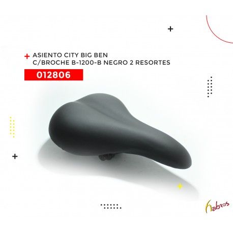 (012806) ASIENTO CITY  BIG BEN  CON BROCHE  B-1200-B  NEGRO