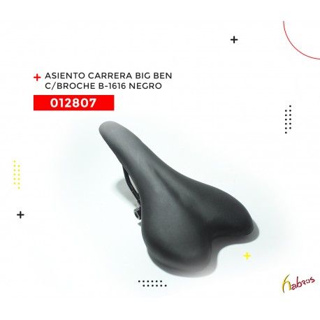 (012807) ASIENTO CARRERA BIG BEN  CON BROCHE  B-1616  NEGRO