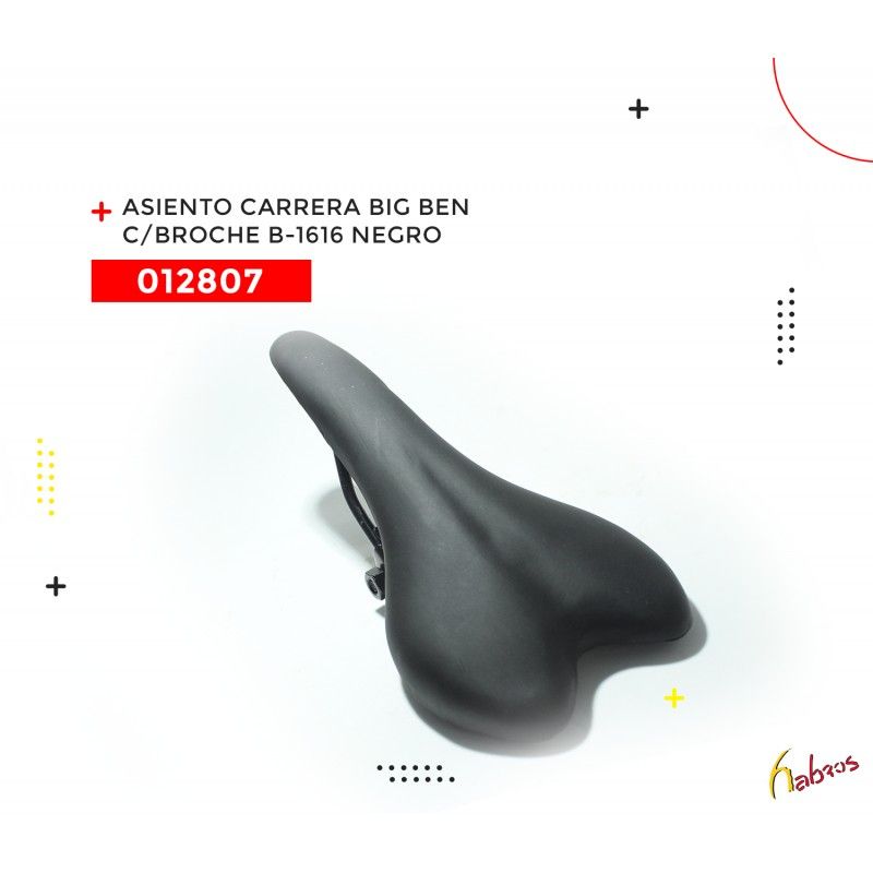 (012807) ASIENTO CARRERA BIG BEN  CON BROCHE  B-1616  NEGRO