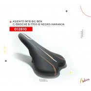 (012810) ASIENTO MTB BIG BEN CON BROCHE B-7700-B  NEGRO/NARANJA