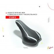 (012812) ASIENTO MTB CON BROCHE B-2500-F NEGRO CON BLANCO BIG BEN