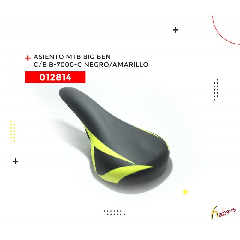 (012814) ASIENTO BIG BEN CON BROCHE B-7000-C NEGRO/AMARILLO