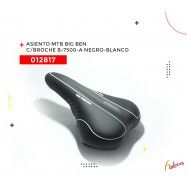 (012817) ASIENTO MTB CON BROCHE B-7500-A  NEGRO-BLANCO BIG BEN