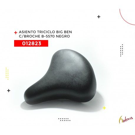 (012823) ASIENTO TRICICLO BIG BEN CON BROCHE  B-5570  NEGRO