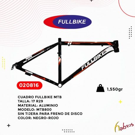 (020816)CUADRO DE ALUINIO FULLBIKE R-29 TALLA: 17