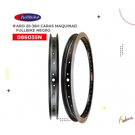 (086035N) ARO R-20-36H CARAS MAQUINADAS NEGRO FULLBIKE