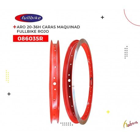 (086035R) ARO R-20-36H CARAS MAQUINADAS ROJO FULLBIKE