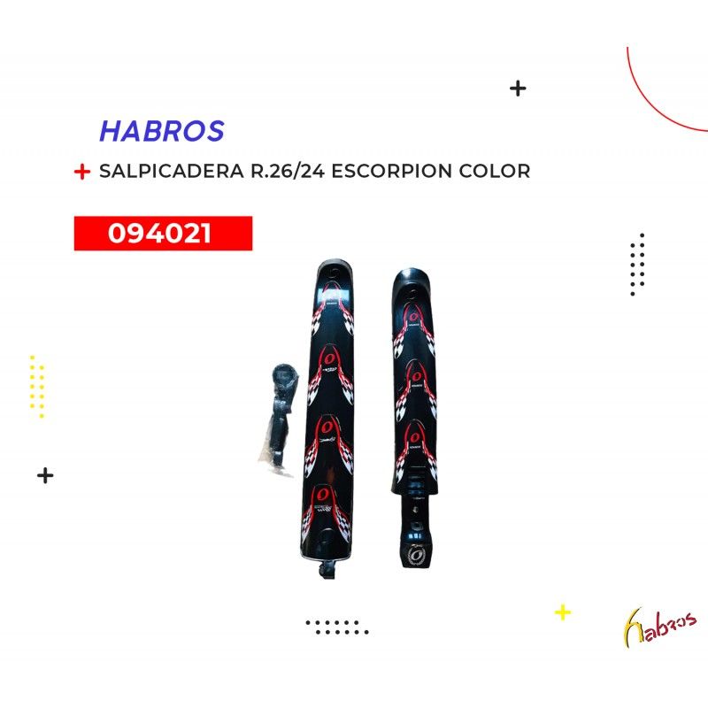 (094021) JUEGO DE SALPICADERA ESCORPION CALCOMANIA COLOR NAC
