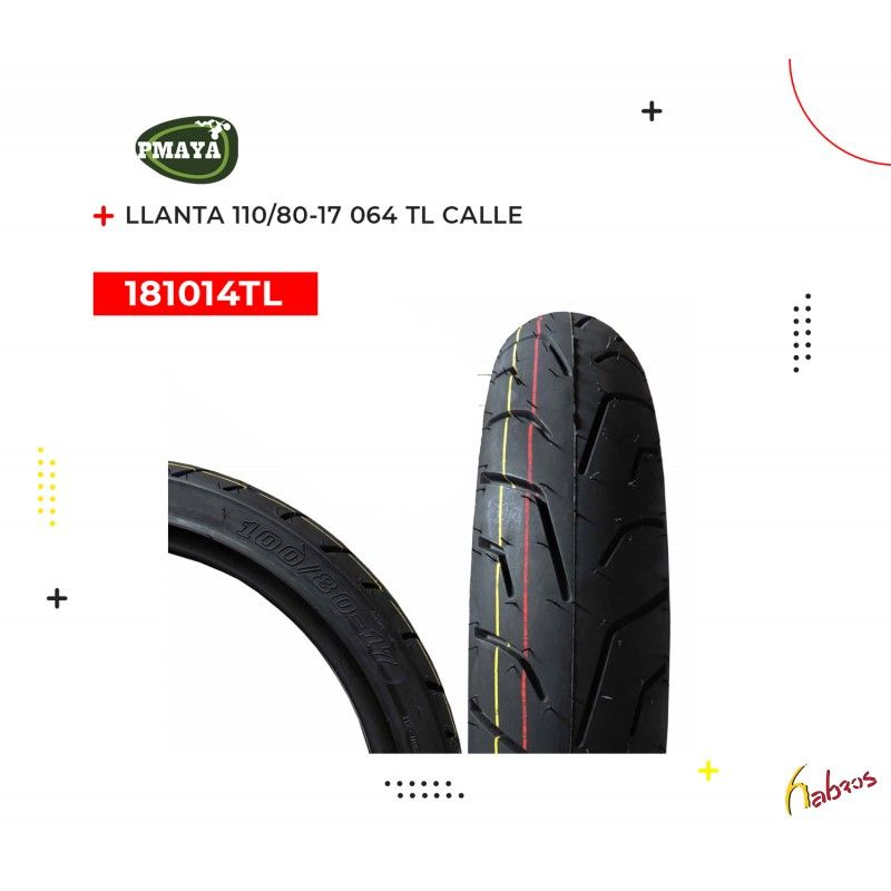 (181014TL) LLANTA 100/80-17 HF064 TL CALLE PMAYA