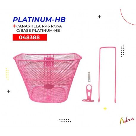 (048388) CANASTILLA R-16 ROSA C/BASE PLAT-HB