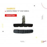 (055073A) ZAPATA PARA FRENO "V" BRAKE CON TUERCA 70MM