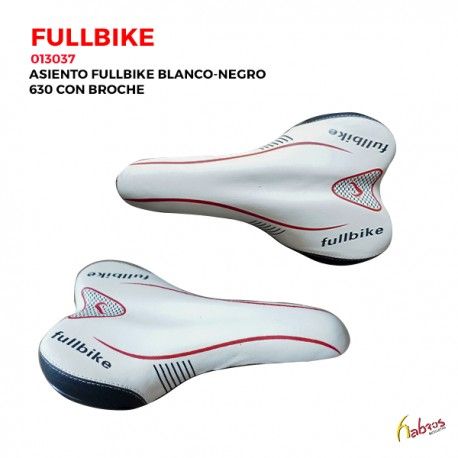 013037 - ASIENTO FULLBIKE BLANCO NEGRO  630  C/B  30