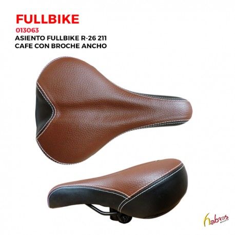 013063 - ASIENTO FULLBIKE R-26 211 CAFE CON BROCHE ANCHO 25