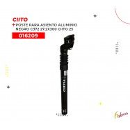 016209 (POSTE DE ASIENTO DE ALUMINIO CON BROCHE, MODELO C372, COLOR NEGRO, DE 27.2X300MM. MARCA CIITO)