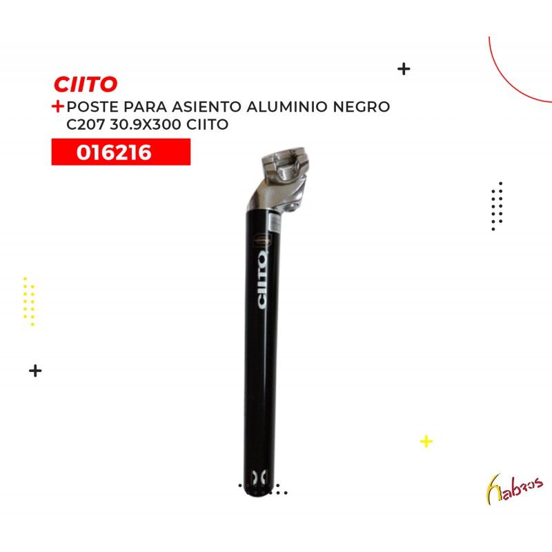 016216 (POSTE DE ASIENTO DE ALUMINIO CON BROCHE, MODELO C207, COLOR NEGRO, DE 30.9X300MM. MARCA CIITO)