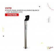 016216BL (POSTE DE ASIENTO DE ALUMINIO CON BROCHE, MODELO C207, COLOR BLANCO, DE 30.9X300MM. MARCA CIITO)