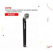 016221 (POSTE DE ASIENTO DE ALUMINIO CON BROCHE, MODELO C208, COLOR NEGRO, DE 31.6X300MM. MARCA CIITO)