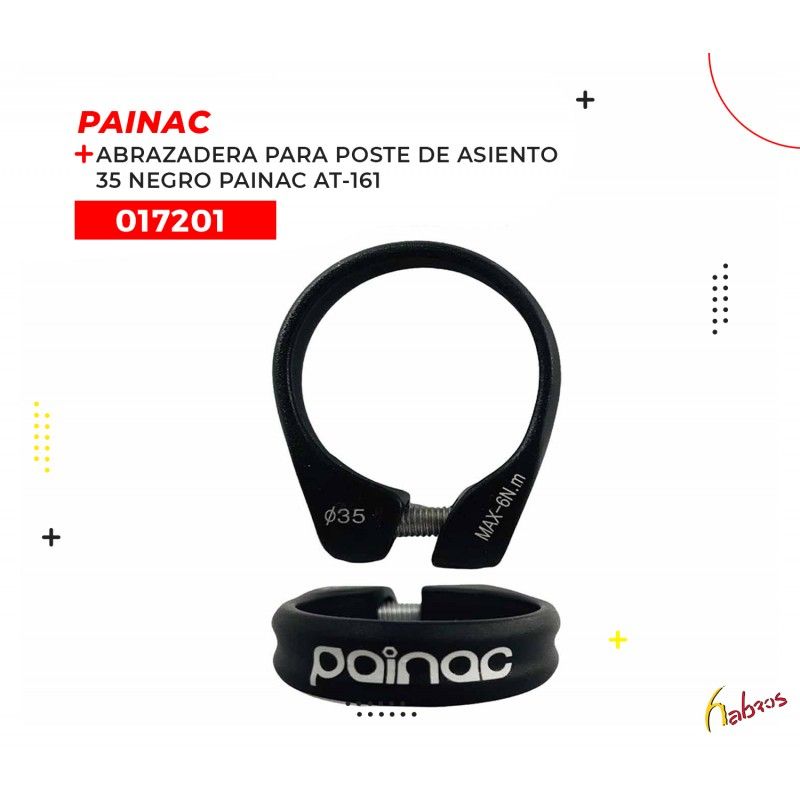 (017201) ABRAZADERA PARA POSTE DE ASIENTO 31.8MM, COLOR PLATA. MODELO AT-161. MARCA PAINAC