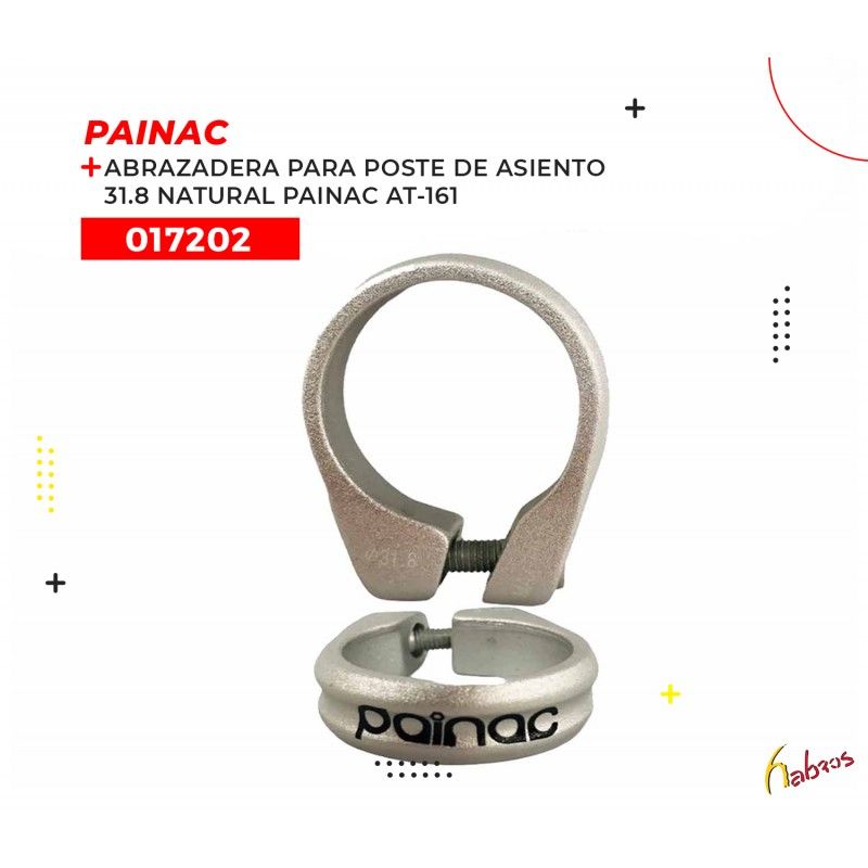 (017202)ABRAZADERA PARA POSTE DE ASIENTO 31.8 NAT PAINAC AT-161