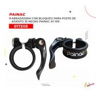 (017205) ABRAZADERA CON BLOQUEO PARA POSTE DE ASIENTO 35 NEGRO PAINAC AT-109