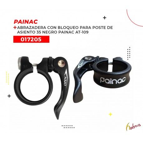 (017205) ABRAZADERA CON BLOQUEO PARA POSTE DE ASIENTO 35 NEGRO PAINAC AT-109