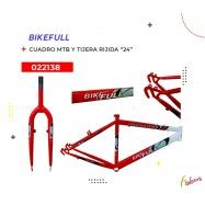 022138 - CUADRO TIJERA C/P 24" MTB FULLBIKE ROJO/BLANCO