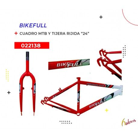 022138 - CUADRO TIJERA C/P 24" MTB FULLBIKE ROJO/BLANCO