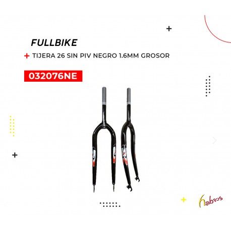 (032076NE) TIJERA 26 MTB S/PIVOTE NERO 1.6MM GROSOR FULLBIKE