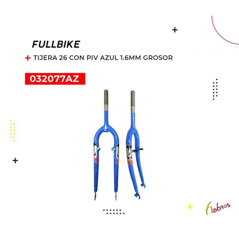(032077AZ) TIJERA 26 MTB C/PIVOTE AZUL 1.6MM GROSOR FULLBIKE