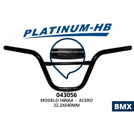 (043056) MANUBRIO BMX 064 CROMADO fierro PLATINUM