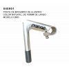 (045901) POSTE DE MANUBRIO DE ALUMINIO, COLOR NATURAL, DE 100MM DE LARGO. MODELO C80D. MARCA PAINAC