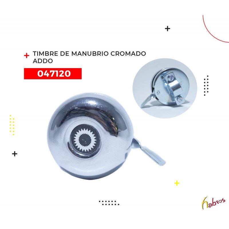 (047120) TIMBRE DE MANUBRIO CROMADO ADDO