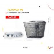 (048287) CANASTILLA R-24 NEGRO CON BASE PLATINUM-HB