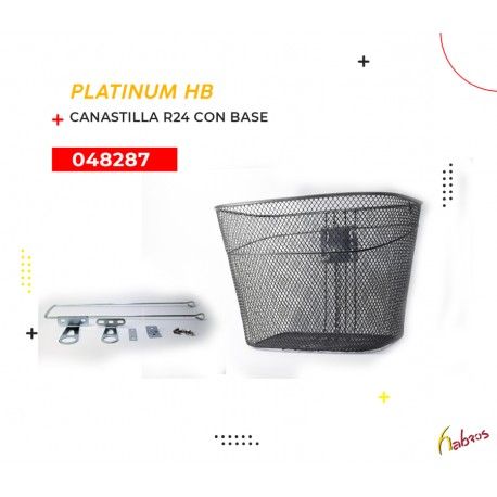 (048287) CANASTILLA R-24 NEGRO CON BASE PLATINUM-HB