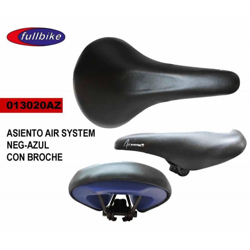 (013020AZ) ASIENTO FULLBIKE AIR SYSTEM NE-AZUL c/b