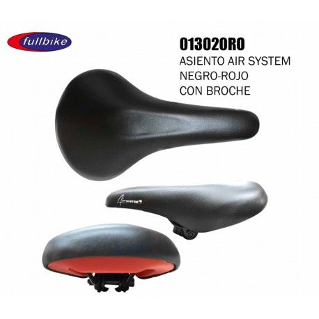 013020RO (ASIENTO FULLBIKE AIR SYSTEM NEGRO-ROJO CON BLANCO)