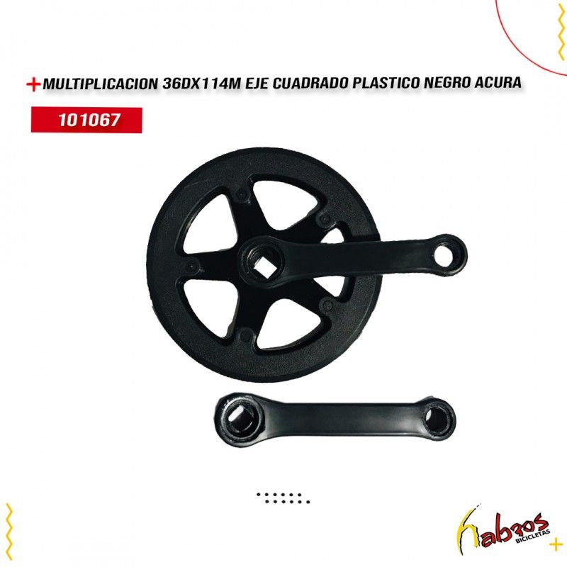 101067 - MULTIPLICACION 36DX114M EJE CUADRADO PLASTICO NEGRO  ACURA 20