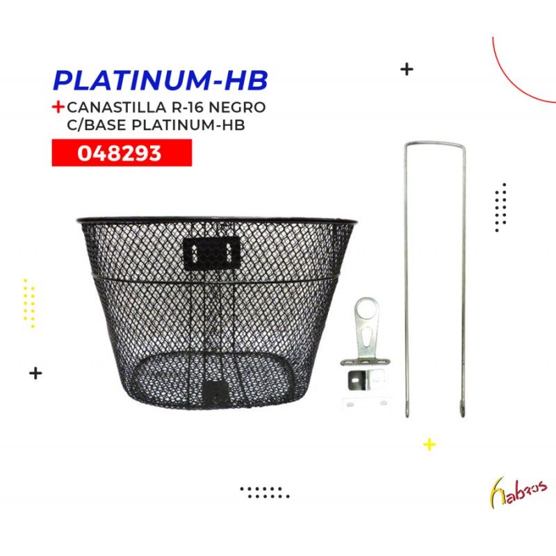 (048293) CANASTILLA R-16  NEGRO C/BASE