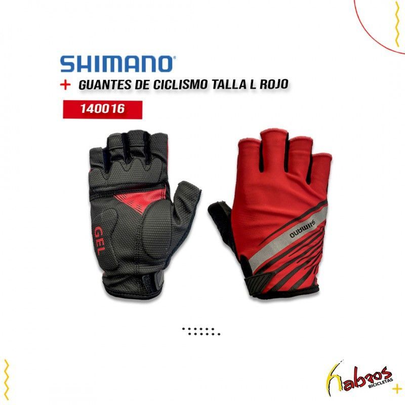 140016 - GUANTES DE CICLISMO SHIMANO TALLA L ROJO