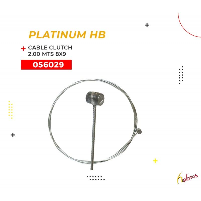 (056029) CABLE CLUTCH 2.00 mts 8X9 Mototaxi