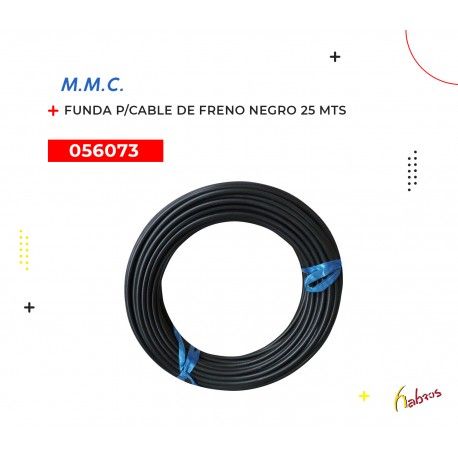 (056073) FUNDA PARA CABLE DE FRENO 4.6MM NEGRO 25MTS CH