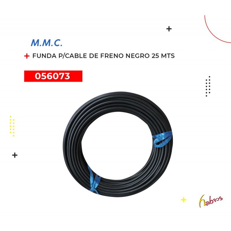 (056073) FUNDA PARA CABLE DE FRENO 4.6MM negro 25MTS CH