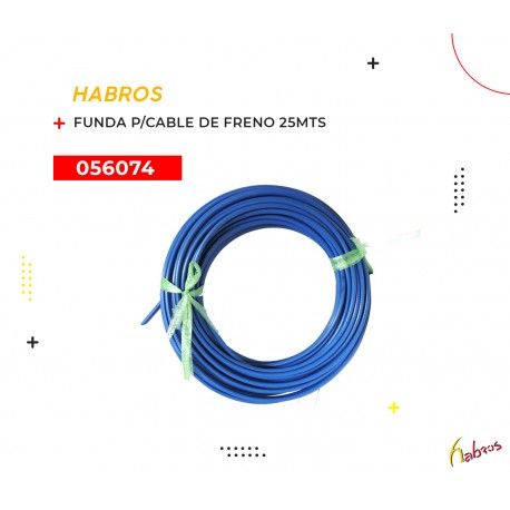 (056074A)  FUNDA PARA CABLE DE FRENO 4.8 MM AZUL 25MTS CH